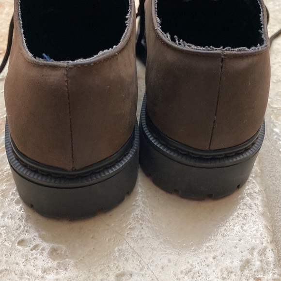 Tommy Hilfiger Brown leather Oxfords Boys Gavin Size 3.5 M Preppy school casual - Picture 4 of 8